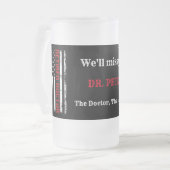 Remüde Doctor USA Distressed Flag Mattglas Bierglas (Vorderseite Links)