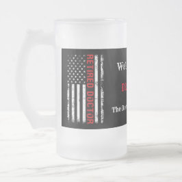 Remüde Doctor USA Distressed Flag Mattglas Bierglas