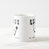 Remüde Doktor Stethoscope Sassy Funny Retirement Kaffeetasse (Mittel)