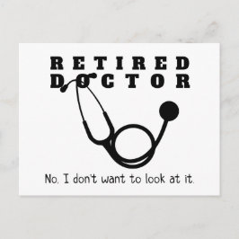 Remüde Doktor Stethoscope Sassy Funny Retirement Postkarte