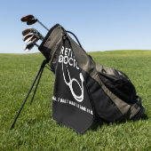 Remüde Doktor w Stethoscope und Sassy Funny Zitat Golfhandtuch (Gras)