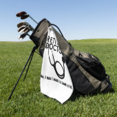 Remüde Doktor w Stethoscope und Sassy Funny Zitat Golfhandtuch (Gras)