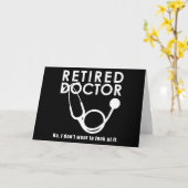 Remüde Doktor w Stethoscope und Sassy Funny Zitat Karte (Gelbe Blume)