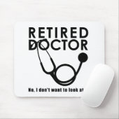 Remüde Doktor w Stethoscope und Sassy Funny Zitat Mousepad (Mit Mouse)