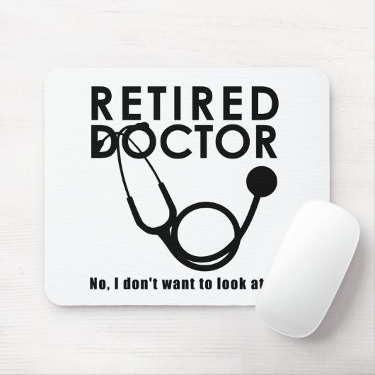 Remüde Doktor w Stethoscope und Sassy Funny Zitat Mousepad (Mit Mouse)