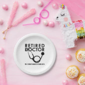 Remüde Doktor w Stethoscope und Sassy Funny Zitat Pappteller (Party)