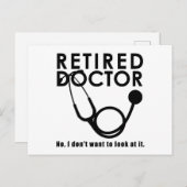 Remüde Doktor w Stethoscope und Sassy Funny Zitat Postkarte (Vorne/Hinten)