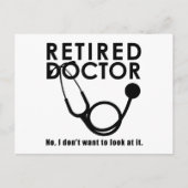 Remüde Doktor w Stethoscope und Sassy Funny Zitat Postkarte (Vorderseite)