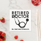 Remüde Doktor w Stethoscope und Sassy Funny Zitat Serviette (Beispiel)
