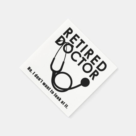 Remüde Doktor w Stethoscope und Sassy Funny Zitat Serviette (Ecke)