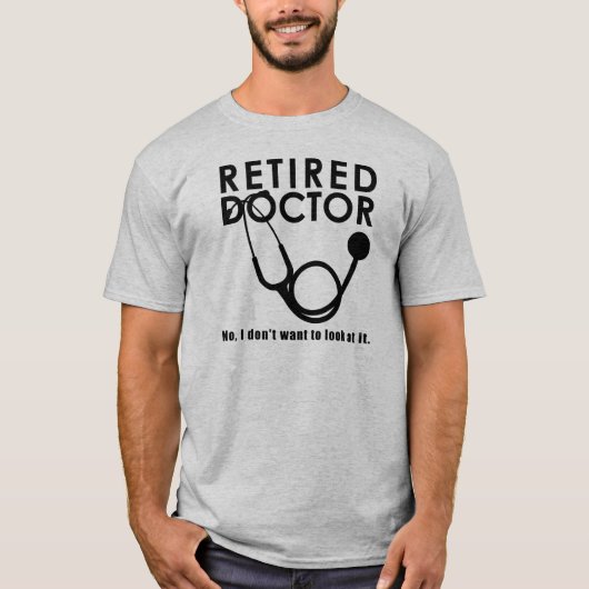 Remüde Doktor w Stethoscope und Sassy Funny Zitat T-Shirt (Vorderseite)