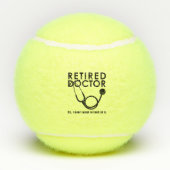 Remüde Doktor w Stethoscope und Sassy Funny Zitat Tennisbälle (Rückseite)