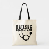 Remüde Doktor w Stethoscope und Sassy Funny Zitat Tragetasche (Rückseite)