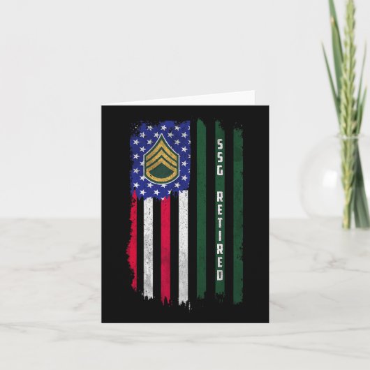 Remüde E-6 Mitarbeiter Sergeant Ssg Rank American  Karte (Vorderseite)