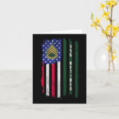 Remüde E-6 Mitarbeiter Sergeant Ssg Rank American  Karte (Gelbe Blume)