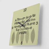 Remüde Educator Clock Henry Adams Zitat Quadratische Wanduhr (Winkel)