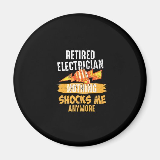 Remüde Elektro Shock Linemen Fars Day Funny Magnet (Vorne)