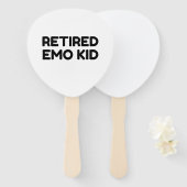 Remüde Emo Kid Funny Zitat Fächer (Vorne und Hinten)