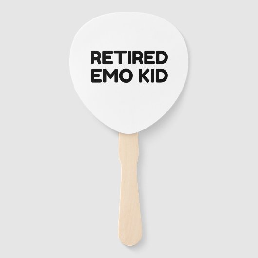 Remüde Emo Kid Funny Zitat Fächer (Vorderseite)