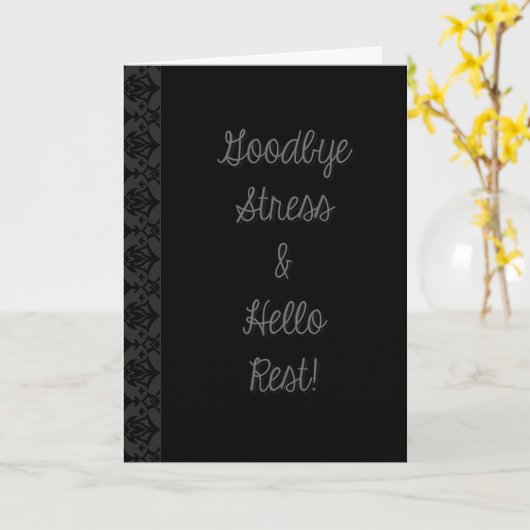 Remüde Erholung Deko Karte (Gelbe Blume)