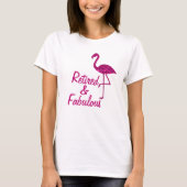 Remüde Fabulous funkelnd rosa Flamingo Custom text T-Shirt (Vorderseite)