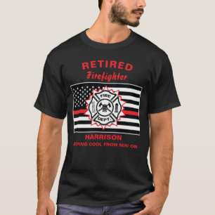 Remüde Feuerwehrmann Thin Red Line Funny Sprichwo T-Shirt