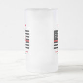 Remüde Feuerwehrmann Thin Red Line Funny Sprichwor Mattglas Bierglas (Mittel)