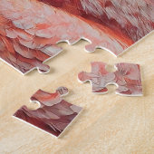 Remüde Flamingo am Strand mit Hut und Sonnenbrille Puzzle (Seite)