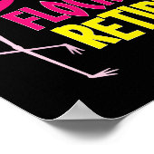 Remüde Flamingo Lover Funny Retirement Party Gesch Poster (Ecke)