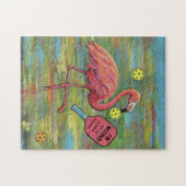 Remüde Flamingo Pickleball Wassercolor Puzzle (Horizontal)