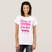 Remüde Flocking Fabulous funkelnd rosa Flamingo T-Shirt (Vorne ganz)