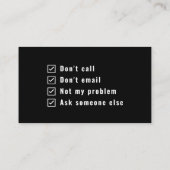 Remüde Fragte Jemand anderes Funny Retirement Gag  Visitenkarte (Rückseite)