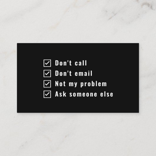 Remüde Fragte Jemand anderes Funny Retirement Gag Visitenkarte (Rückseite)