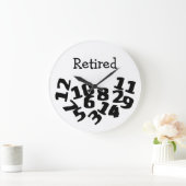 Remüde Funny Fallen Zahlen Große Wanduhr (Zuhause)