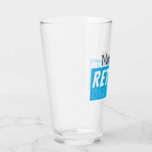 Remüde Funny Happy Hour Personalisiert Glas (Rechts)