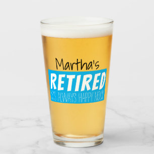 Remüde Funny Happy Hour Personalisiert Glas