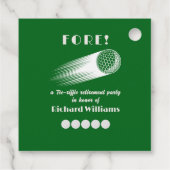 Remüde Golf Fore T-Shirt-Riffic Rente Party Geschenkanhänger (Rückseite)