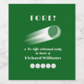 Remüde Golf Fore T-Shirt-Riffic Rente Party Weinetikett (Einzelnes Label)