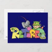 Remüde Gone Fishing Postkarte (Vorne/Hinten)