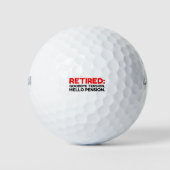 Remüde Goodbye Tension Hello Pension Golfball (Vorderseite)