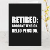 Remüde Goodbye Tension Hello Pension Karte (Gelbe Blume)