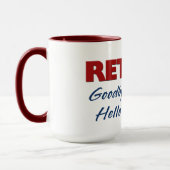 Remüde Goodbye Tension Hello Pension Tasse (Links)