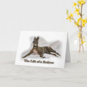 Remüde Greyhound Card Karte (Gelbe Blume)