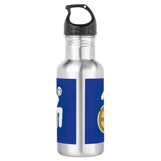Remüde Handicapped Edelstahlflasche (Rückseite)