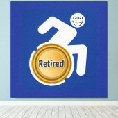 Remüde Handicapped Leinwanddruck (Insitu (Holzboden))