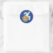 Remüde Handicapped Runder Aufkleber (Tasche)