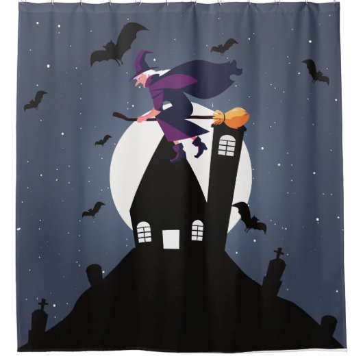Remüde Hexenduschvorhang Duschvorhang (Vorderseite)