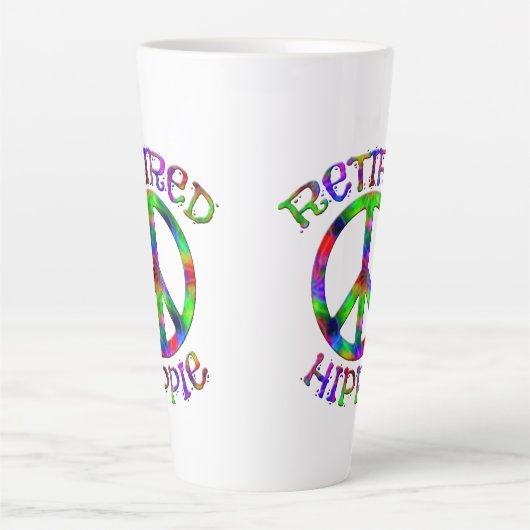 Remüde Hippie Gefärbte Krawatte Peace Latte Cup Ta Milchtasse (Vorderseite)