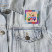 Remüde Hippie, groovy Design, Button (Beispiel)