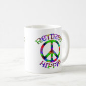 Remüde Hippie Peace Sign Krawatte Dyed Coffee Tass Kaffeetasse (VorderseiteRechts)